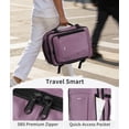 thumbnail image 5 of WANDF Airline Approved Travel Backpack with USB Port, 30L Waterproof Carry On Personal Item Bag 18x14x8  for Men Women, 13 Pockets Laptop Weekender Backpack, Daypack for Business Travel Gym,Pink, 5 of 10