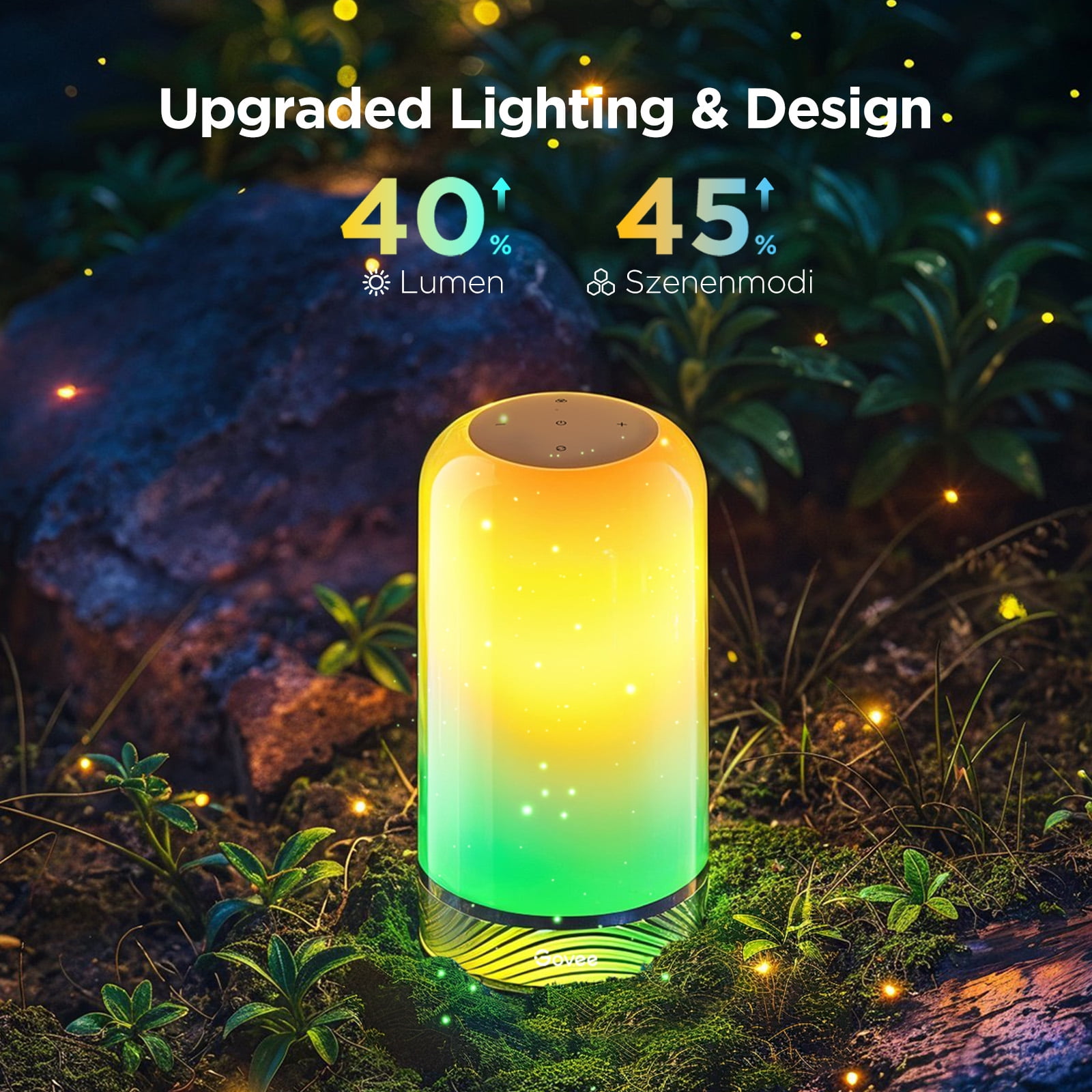 Govee Smart Table Lamp Bedside Lamp - RGBIC Color Changing, Dimmable, Touch Sensor
