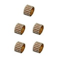 thumbnail image 3 of relayinert Mesmerizing Elastic Ring Exquisite Crystal Inlays For Captivating Appearance golden 5 rows 5Set, 3 of 6