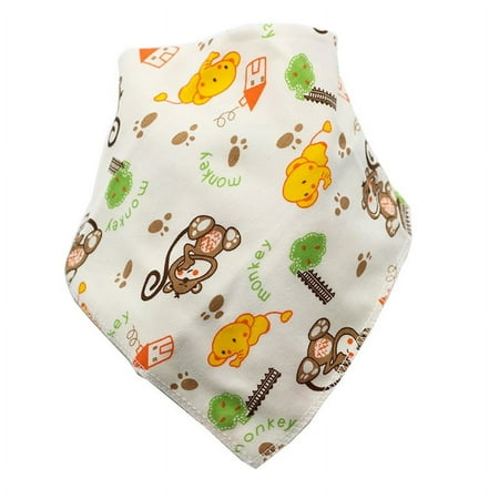 

DDWD Baby‘s Children‘s Triangle Scarf Baby‘s Slip Scarf Double-Layer Snap Buckle Four Seasons Bib Head Scarf