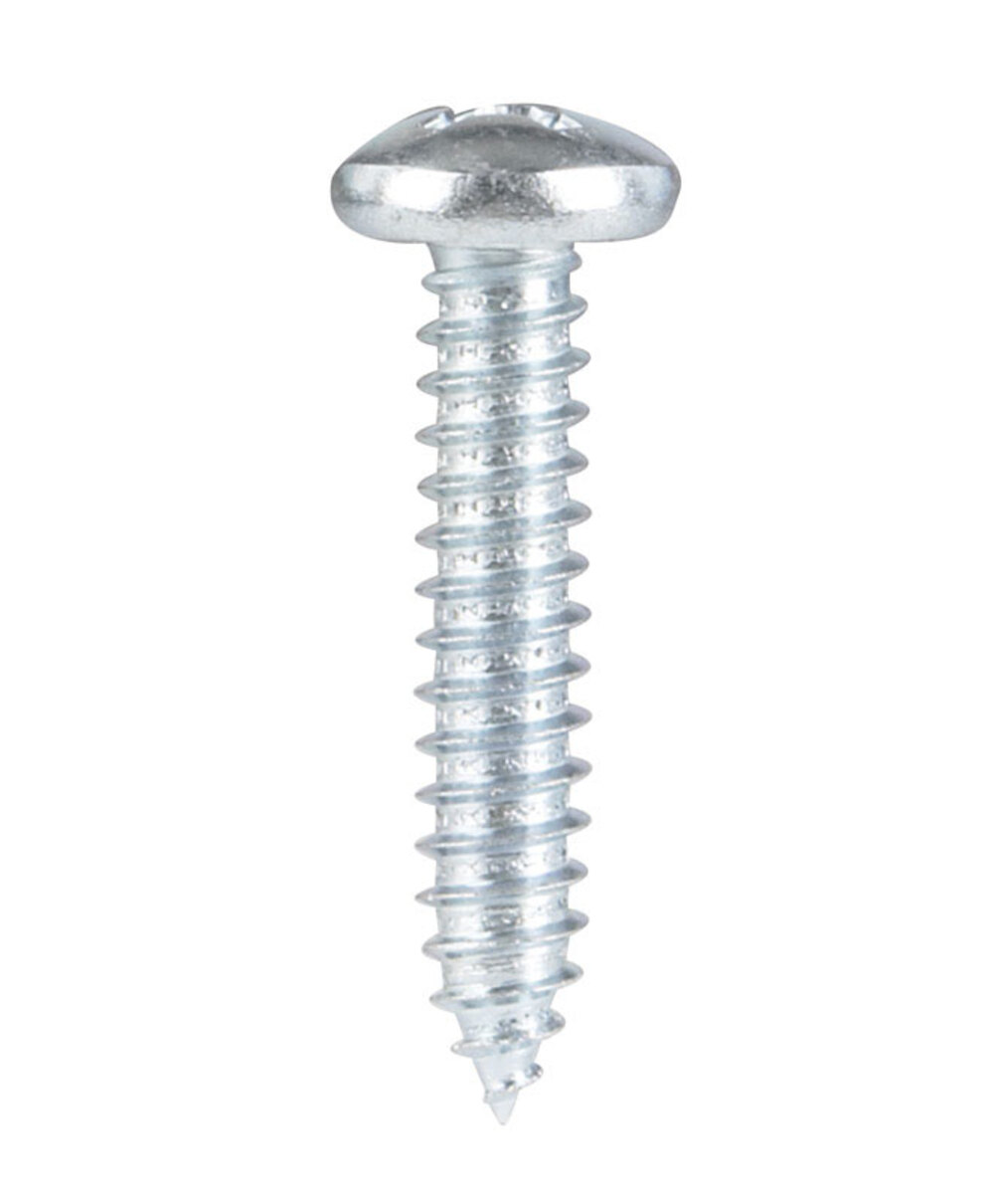 80114 Sheet Metal Screws, Zinc, Pan Head Phillips, #14 x 1-1/4-In., 100-Pk. - Quantity 1