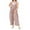 Khaki, variant on Feancey Boho Wide Leg Jumpsuits for Women Sleeveless Linen Bib Overalls Solid Color Casual Loose Playsuits Summer Trendy Rompers with Pockets Beige L
