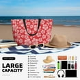 thumbnail image 5 of Gaeub Red Hibiscus Flower Beach Travel Bag, Multi-Pocket Beach Bag, Summer Vacation Bag, Beach Essentials Tote, 5 of 7