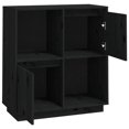 thumbnail image 3 of vidaXL Buffet Noir 74x35x80 cm Pin Massif, 3 of 5