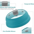 thumbnail image 3 of Microwave Splatter Cover Glass Cover Splatter Guard Lid with Collapsible Silicone for Food Pot Cover Plate Cover 11.8 inch, Blue, 3 of 8