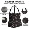 thumbnail image 3 of Pioneer Flower Floral Print Pattern Drawstring Lunch Bag Women - Drawstring Lunch Bag Insulated for Work Office - Stain-Resistant Large Lunchbags for Women with Multi-Pockets, 3 of 6