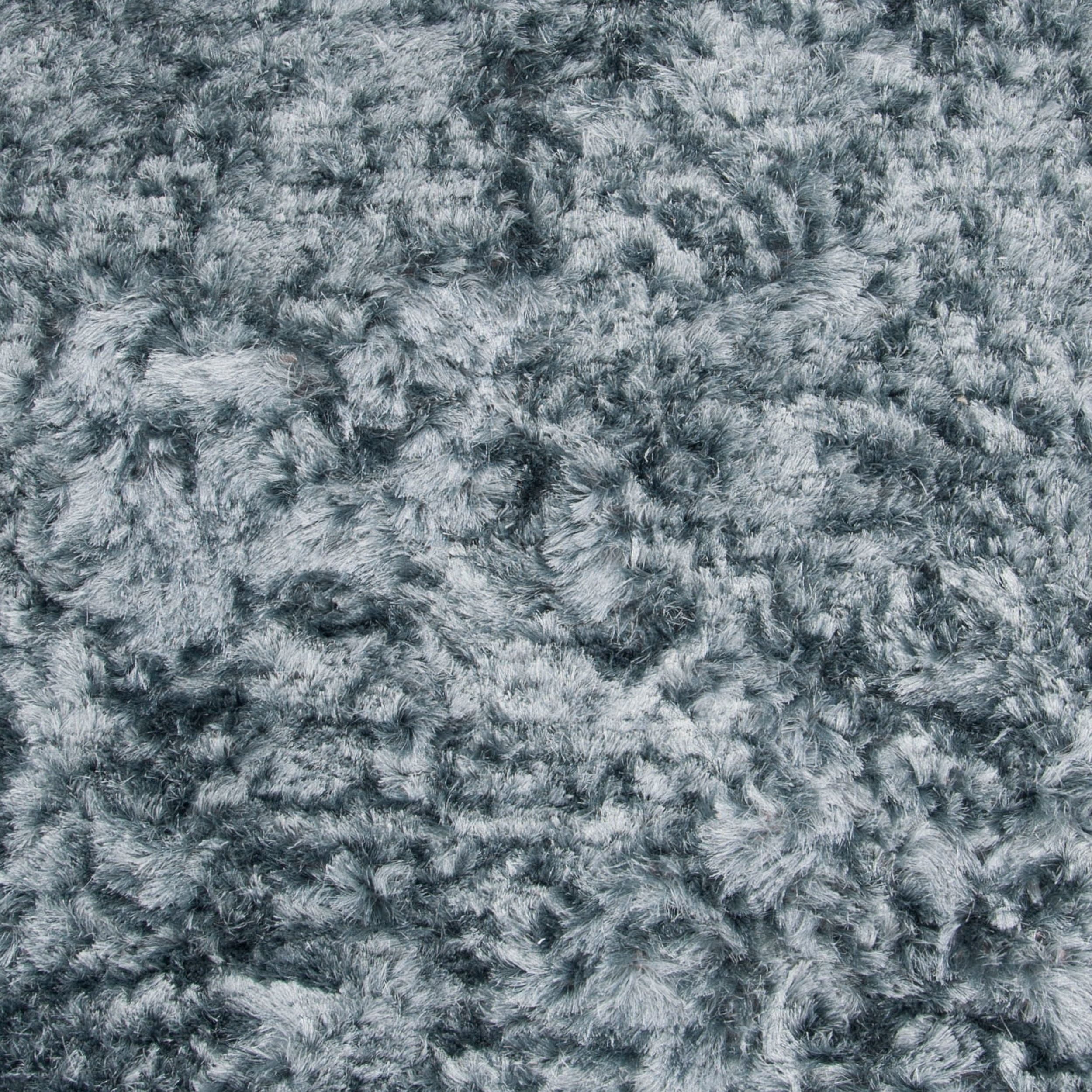 SAFAVIEH Ocean Trellis Solid Plush Polyester Shag Area Rug, Slate, 8' x 10'