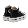 thumbnail image 6 of Victoria Girls Tribu Canvas High-Top Platform Trainers, Black,1 M US, 6 of 7