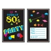 Beistle 80's Invitations - Pack of 12
