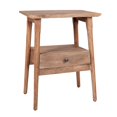 Kenmure 1 Drawer Natural Brown Solid Mango Wood Nightstand by East at