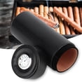 thumbnail image 3 of Caja de cigarrillos, mini caja de puros portátil de cuero PU de madera, humidor de puros de madera, diseño meticuloso, 3 of 12