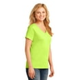 thumbnail image 4 of Port & Company 54oz 100% Cotton V-Neck TShirt (LPC54V) Neon Yellow, S, 4 of 6