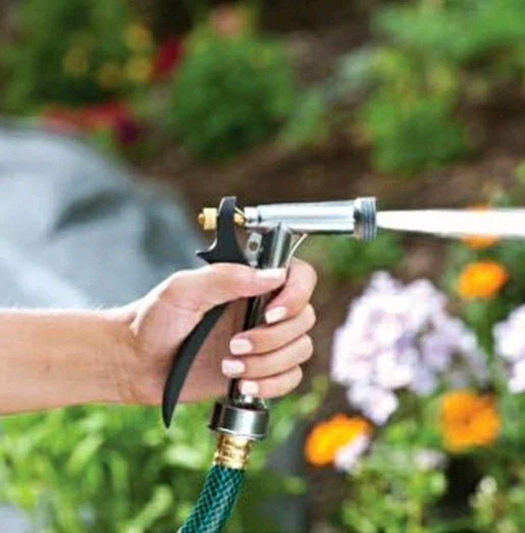 PURELY- Orbit Deluxe Adjustable Jet Stream Metal Pistol Garden Hose Nozzle