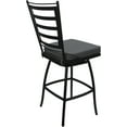 thumbnail image 2 of Outdoor or Indoor Metal Counter 26" Bar Stool -Jordan - Dark Gray Fabric - Black, 2 of 5