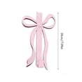 thumbnail image 3 of Uutvery Pink Bow-Shaped Steel Hook, Over Door Wall Mounted Hanger for Towels Bags Hats, Bedroom Bathroom Entryway Storage, 7.09x1.77 Inches, 3 of 8