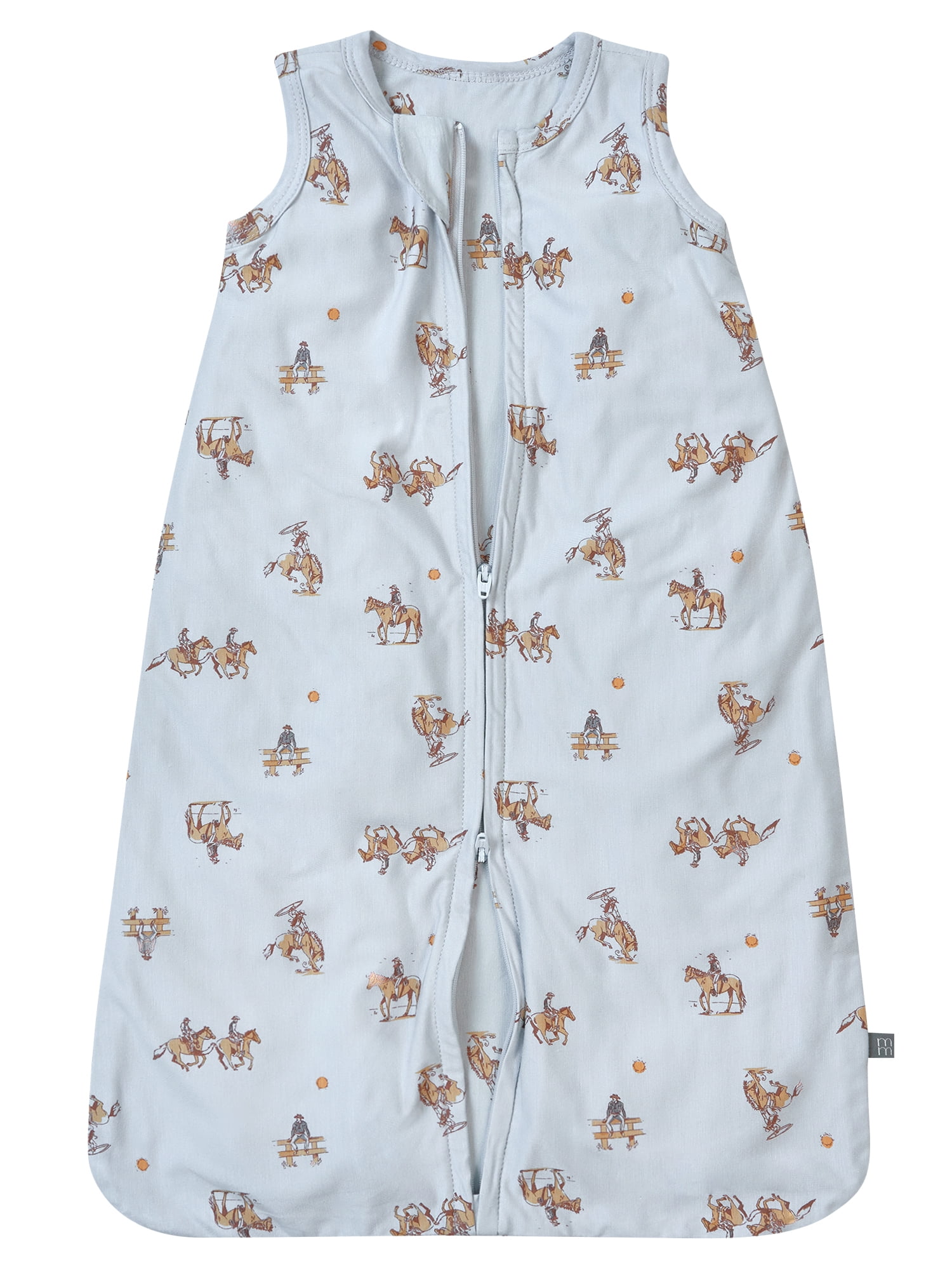 Modern Moments by Gerber Baby Neutral Two-Way Zip Super Soft Wearable Blanket, Grey Dawn Western, Size 0/6 Months
