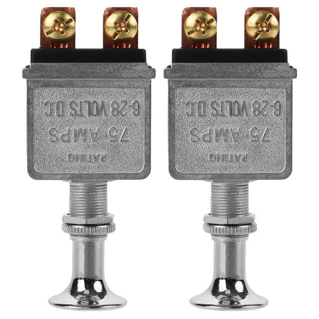 KAKOWELY pull out switch 2pcs Push Pull Switch for Automotive and Agricultural Vehicles 2 Position On-Off Universal for Headlights and Control Systems 6-28V DC 75A