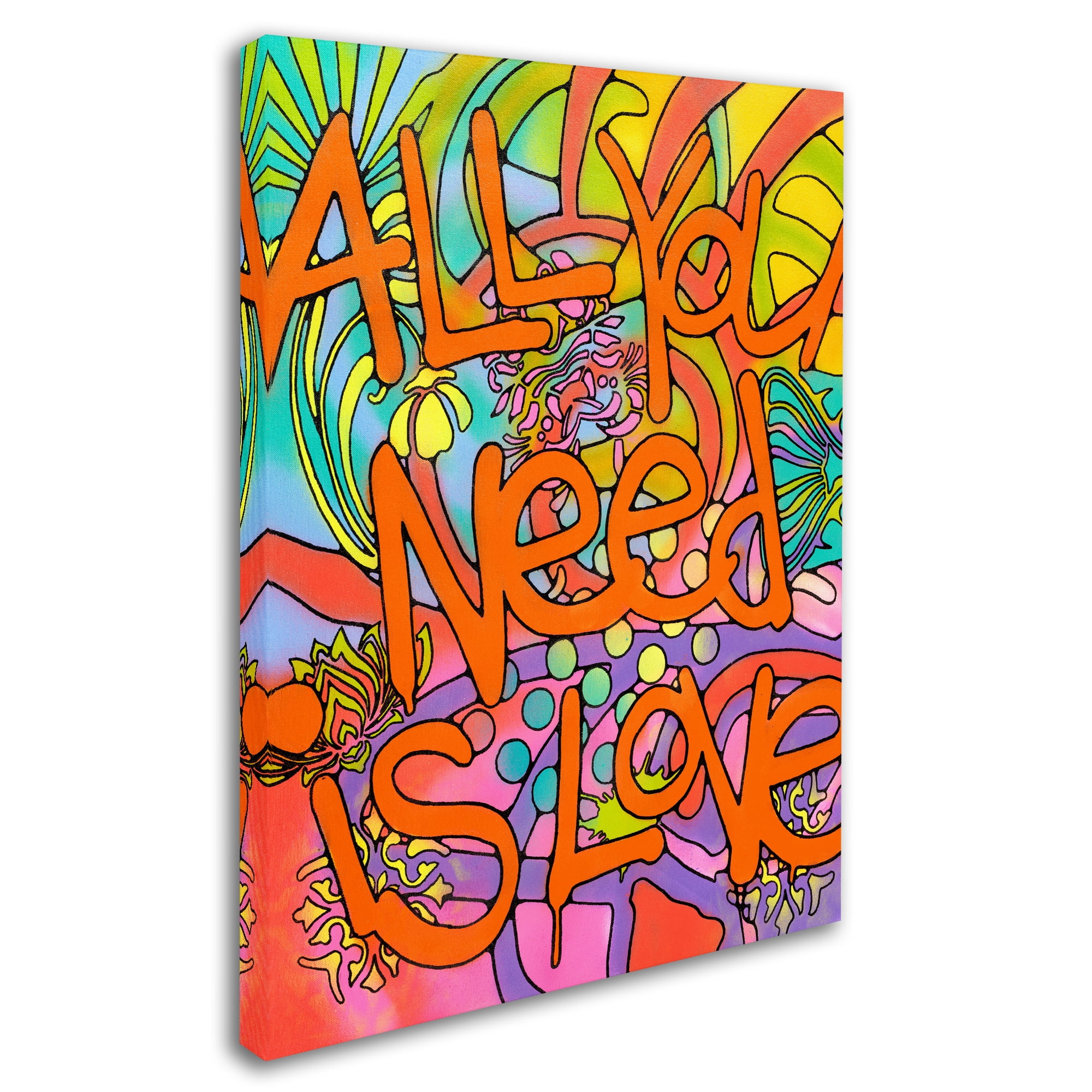 Trademark Fine Art 'All you need is love' Canvas Art by Dean Russo