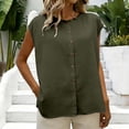 thumbnail image 2 of Cotton Linen Tank Tops，Loose Tank Tops Flowy Tank Tops Thick Strap Tank Tops Crewneck Tank Top Women Ribbed Tank Tops Gym Tank Tops Racerback Tank Tops Linen Summer Tops Linen T Shirt, 2 of 4