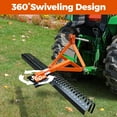 thumbnail image 4 of 6FT Landscape Rake for Tractor,3-Point Lawn Dethatcher Attachments with 36 Steel Tines, 360 Degree Rotation Tow-Behind Landscape Rake, Orange, 4 of 6