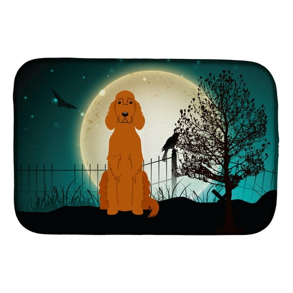 Halloween Scary Irish Setter Dish Drying Mat