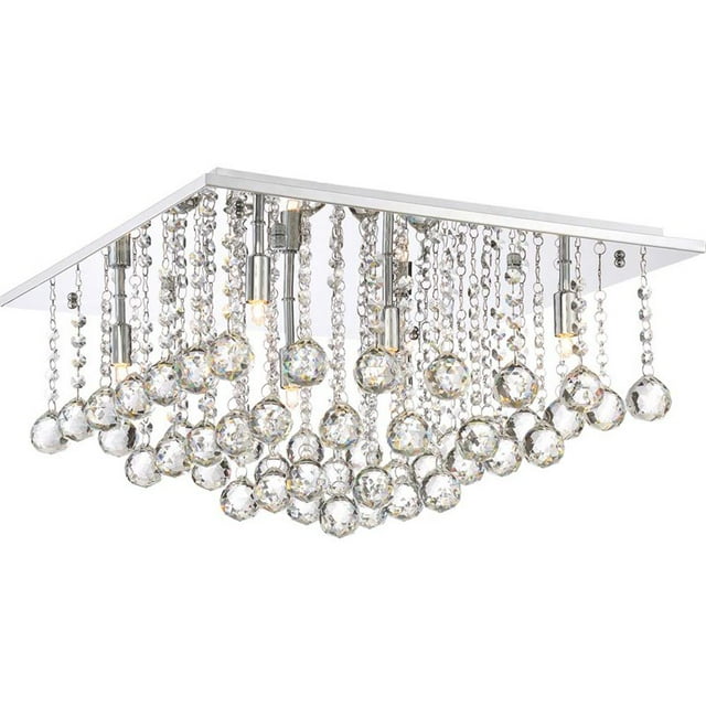 Quoizel Bordeaux Extra Large Crystal Flush Mount in Polished Chrome