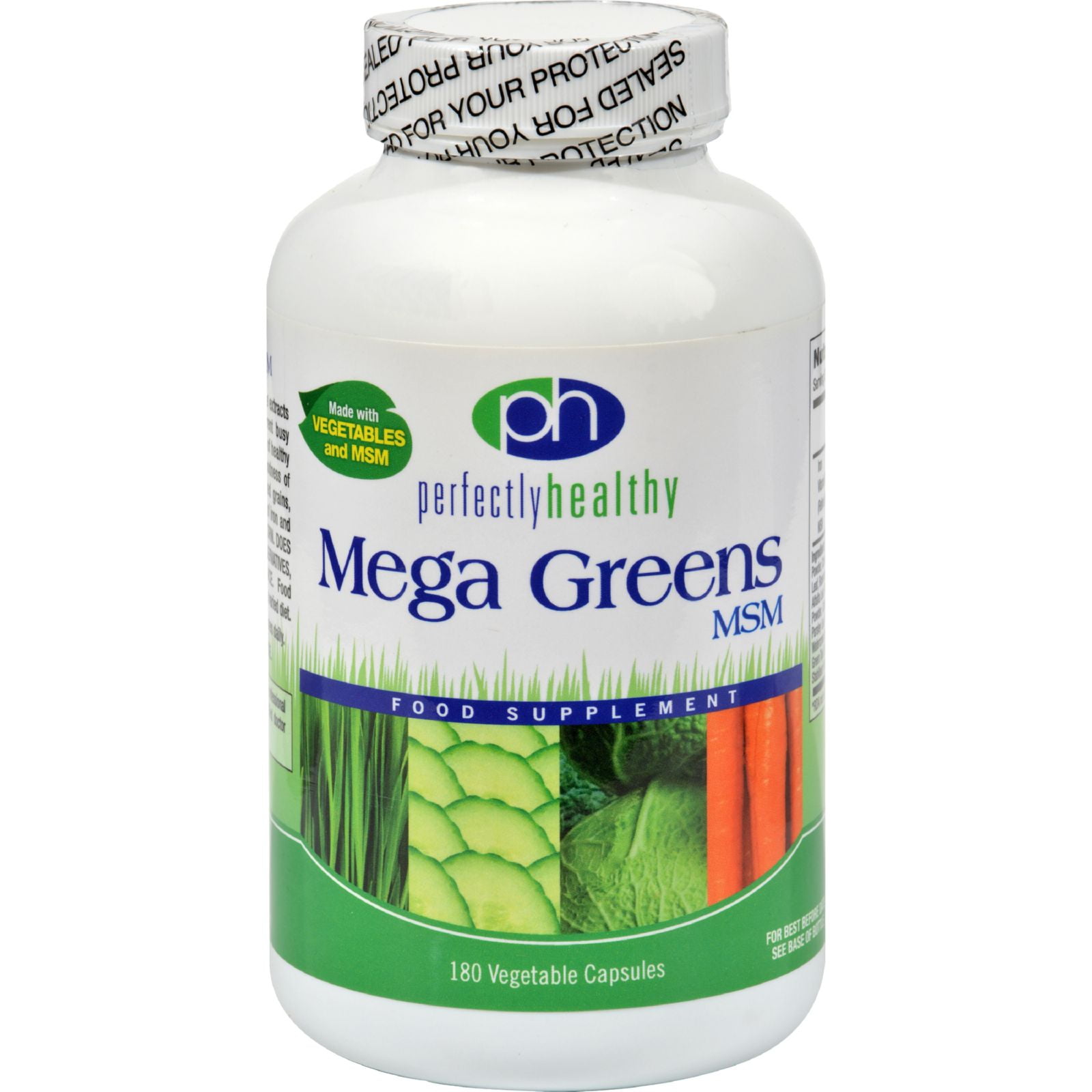 Perfectly Healthy Mega Greens plus MSM 180 Capsules