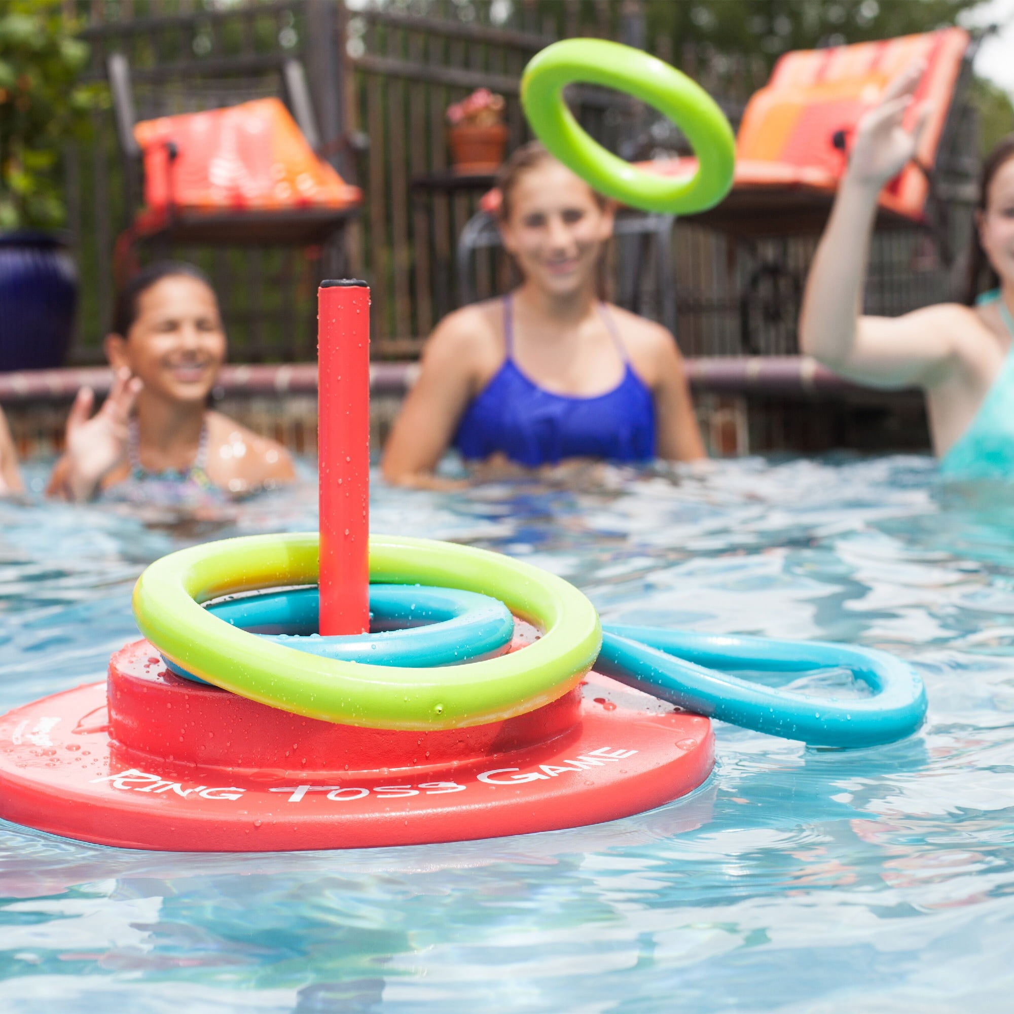 Pool Mate Floating Foam Ring Toss Game for Swimming Pools 