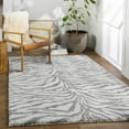 thumbnail image 6 of Hauteloom Wollstonecraft Living Room, Bedroom Area Rug - Contemporary - Plush Pile - Cream, Gray - 6'7" x 9', 6 of 8