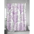 thumbnail image 5 of Fsddascl Purple Gray Coral Coastal Shower Curtain Set - 48" x 72" Washable Bathtub Curtain with 12 Hooks, Summer Beach Seaside Nautical Waterproof Fabric Stall Shower Curtains for Bathroom/Bathtub, 5 of 6