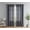 Charcoal Grey, variant on THD Serena Faux Linen Textured Semi Sheer Privacy Light Filtering Transparent Window Grommet Thick Curtains Drapery Panels for Bedroom & Living Room, 2 Panels