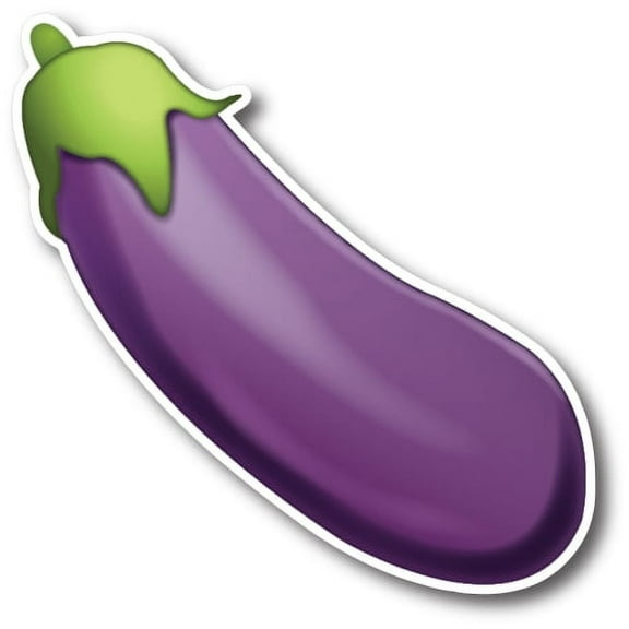 Magnet Me Up Eggplant Emoticon Magnet Decal, 6.5 Inch, Cute Self-Expression Decorative Magnet