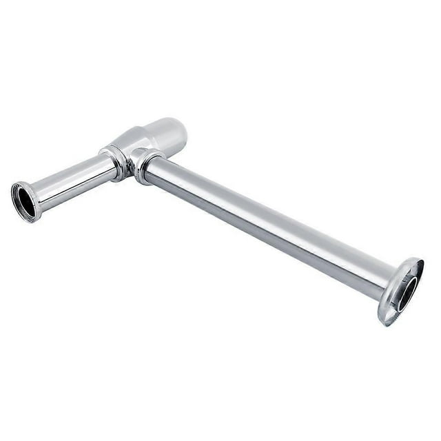 Siphon de lavabo rond en alliage de zinc chromé pour salle de bain et cuisine