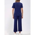 thumbnail image 4 of Conjunto Deportivo de Dos Piezas para Mujer, Informal, de Corta y Pantalón . Azul Oscuro L, 4 of 5
