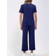thumbnail image 4 of Conjunto Deportivo de Dos Piezas para Mujer, Informal, de Corta y Pantalón . Azul Oscuro XXL, 4 of 5