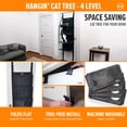 thumbnail image 4 of K&H Pet Products Hangin’ Cat Tree - 4 Story Gray 12 X 22 X 65 Inches, 4 of 9