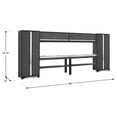 thumbnail image 3 of NewAge Products Bold Series Gray 8 Piece Set with 30 in Locker, 60 in Wall Cabinet, 60 in RTA Workbench and Stainless Steel Worktop, Heavy Duty Steel Grage Storage Cabinets, 3 of 13