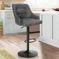 thumbnail image 1 of Sophia&William Adjustable Height Swivel Bar Stool with PU Leather Seat-Grey, 1 of 6