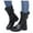 Black, variant on Oyedens Women's Mid Calf Boots Vintage Casual Leather Low Heels Winter Fall Short Boots Women
