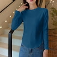 thumbnail image 4 of WAGUTH Womens Thermal Basic Tees Crew Neck Long Sleeve Soft Comfortable Fabric Casual Loose Fit Layering Underwear Tops for Daily Wear, 4 of 4