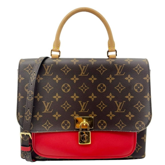 Pre-Owned Louis Vuitton Marignan Monogram Canvas Shoulder Bag Coquelicot