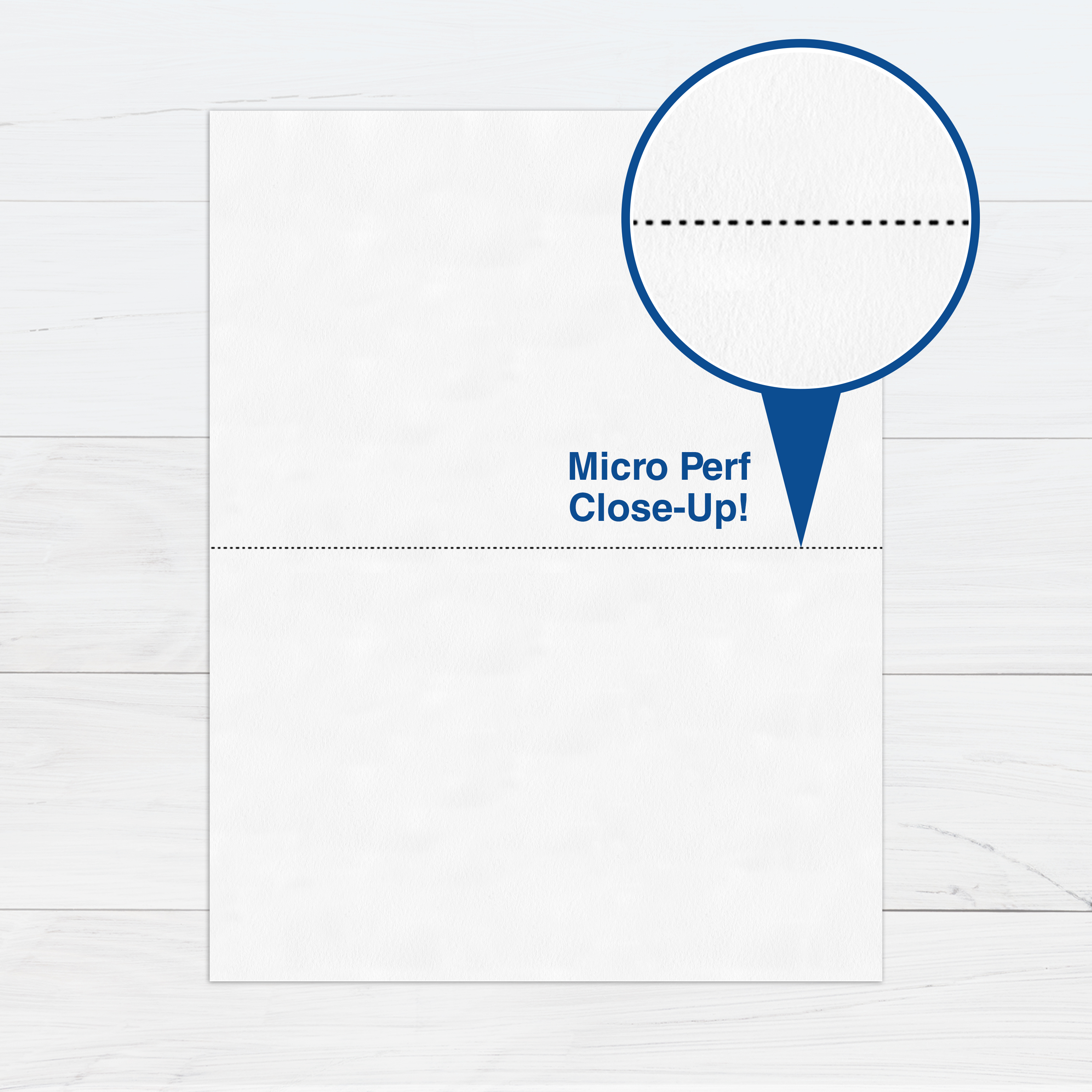 PrintWorks Professional Half Sheet Perforated Paper 8.5” x 11” - Perfect For W-2, 1099, & Statement Use - Made in the USA - 2500 Sheets - 20 lb -  Printer Compatible - White (04116C)