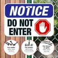 thumbnail image 4 of Do Not Enter Red Warning Sign, OSHA Sign, 12x18 Aluminum, 4 of 8
