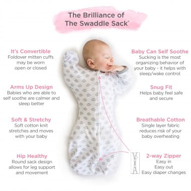 sleep sack with mitten cuffs