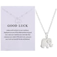 thumbnail image 1 of Collar Buena Suerte Elefante Colgante Cadena Collar con Tarjeta de Mensaje Tarjeta de Regalo, 1 of 2
