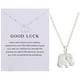thumbnail image 1 of Collar Buena Suerte Elefante Colgante Cadena Collar con Tarjeta de Mensaje Tarjeta de Regalo, 1 of 2