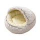 thumbnail image 1 of Cama para mascotas, suave y esponjosa, de felpa, redonda, cálida, para dormir, nido Café 60cm, 1 of 9