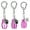 Color:Purple, variant on 3Pcs Metal Urns Keyring for Dog Ashes Container Keychain with Paws Print Pendant Memorial Pet Urn Jewelry