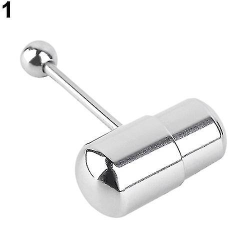1pc Cool Vibrating Barbell Lengua Anillos Barras Piercing Acero inoxidable Joyería del cuerpo