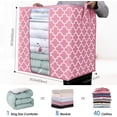 thumbnail image 2 of WISELIFE Storage Bags [3 Pack/100L] Large Blanket Clothes Organization and Storage Containers for Comforters,Bedding, Foldable Organizer with Reinforced Handle, Clear Window, Sturdy Zippers,Gray, 2 of 7